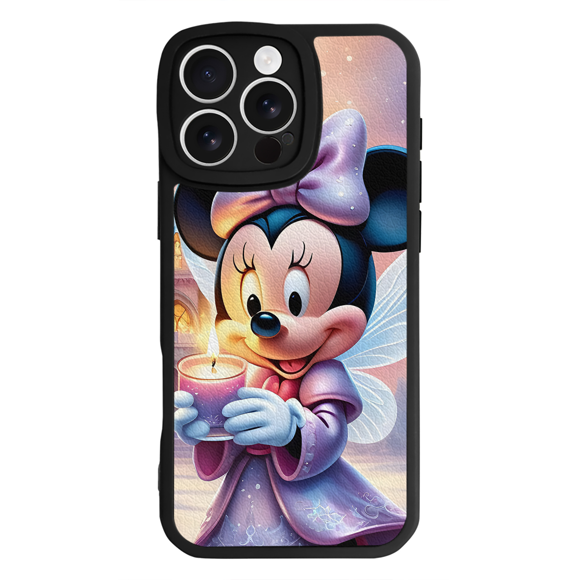 （画像用） ミッキーマウス Mickey Mouse 【iPhone 16シリーズ対応】シリコンスマホケース（レザー調） 材質：シリコン